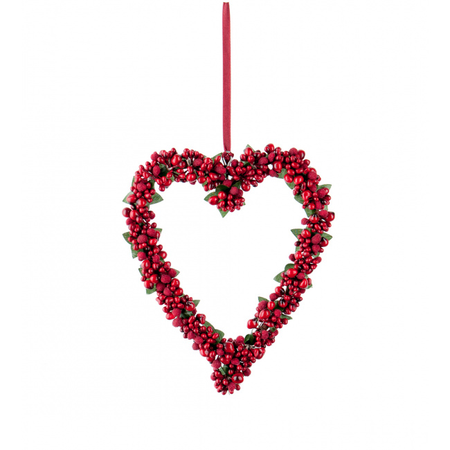 Wreath Heart Ornament - 1