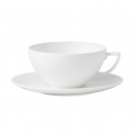 Jasper Conran White Cup and Saucer 250ml for Tea - 1