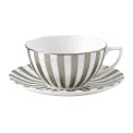 Filiżanka ze spodkiem Jasper Conran Platinum 250ml do herbaty w paski