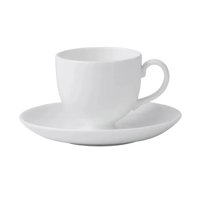 Filiżanka ze spodkiem White 170ml do kawy biała - 1
