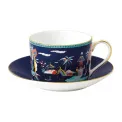 Filiżanka ze spodkiem 180ml Wonderlust Blue Pagoda do herbaty - 1