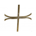 Stolik okrągły metalowy 70x46cm złoty - 3