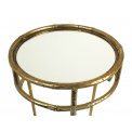 Round Table with Mirror 51x75cm L Gold - 2