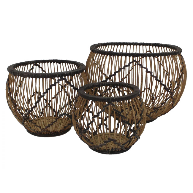 Bamboo Basket M Brown