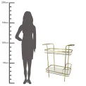 Metal Table 87x43x84cm Antique Gold - 2