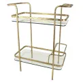 Metal Table 87x43x84cm Antique Gold - 3