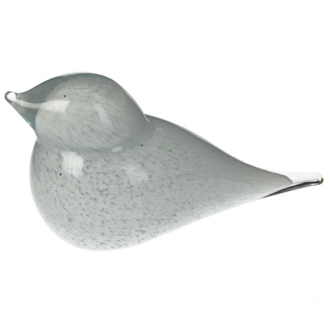 Figurka szklana ptak 17x7.5x8cm biała - 1