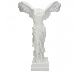 Figurka skrzydlata suknia 38x27x18cm biała