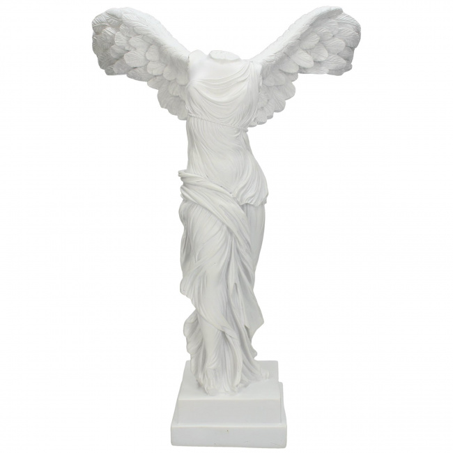 Figurka skrzydlata suknia 38x27x18cm biała