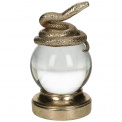 Snake on Glass Globe Figurine 18x10cm - 1