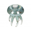Glass Jellyfish Figurine 12x10cm Blue - 2