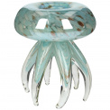 Glass Jellyfish Figurine 12x10cm Blue - 1