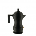 Pulcina Aluminum Espresso Maker 3-Cup Black - 1