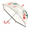 Transparent Children's Umbrella with Flamingo Whistle