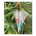 Parasol dziecięcy przezroczysty z gwizdkiem flamingi - 2