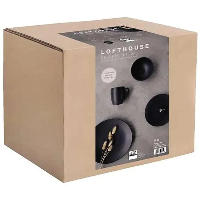 Zestaw Lofthouse Musli (16 elementów) czarny