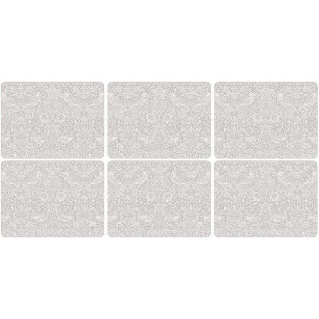 Set of 6 Placemats Morris Pure Strawberry Thief 30.5x23cm