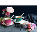 Set of 2 Chelsea Sara Miller 200ml Tea Cups with Saucers - 2