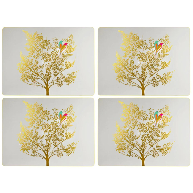 Set of 4 Placemats Chelsea Sara Miller 40x30cm Light Grey
