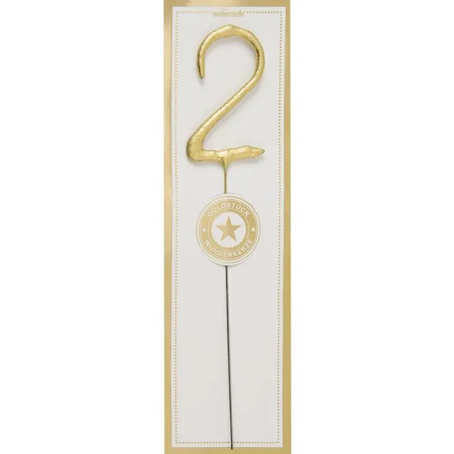 Zimne ognie Classic Cyfra 2 Gold (1szt)