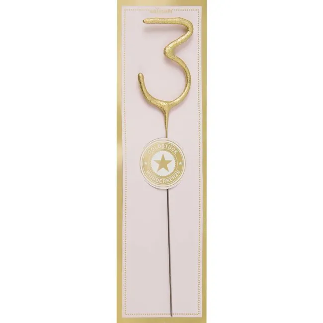 Zimne ognie Classic Cyfra 3 Gold (1szt)