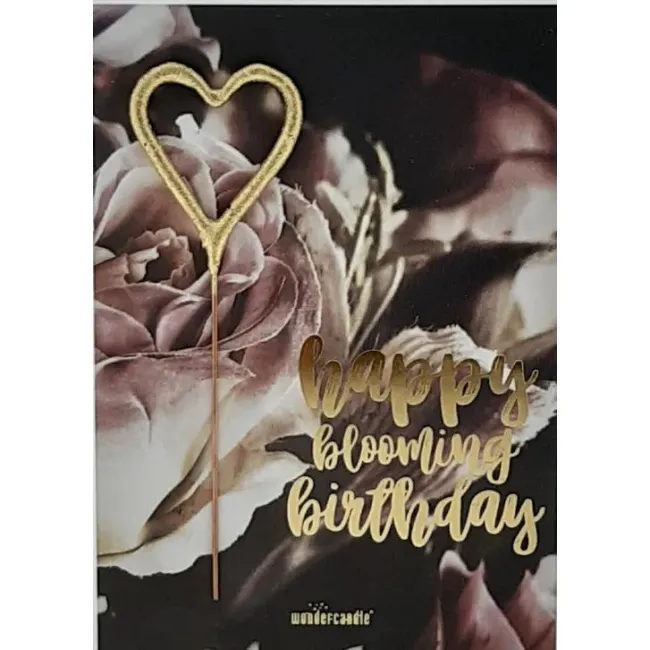 Kartka z życzeniami + zimne ognie Happy Blooming Birthday Mini - 1