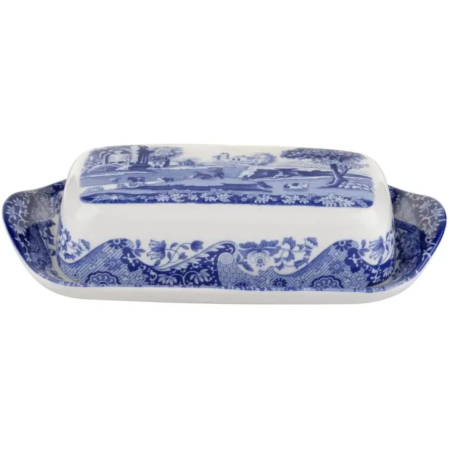 Blue Italian Butter Dish 20x10cm - 1