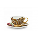 Creatures of Curiosity Cup with Saucer 200ml for Tea Leopard