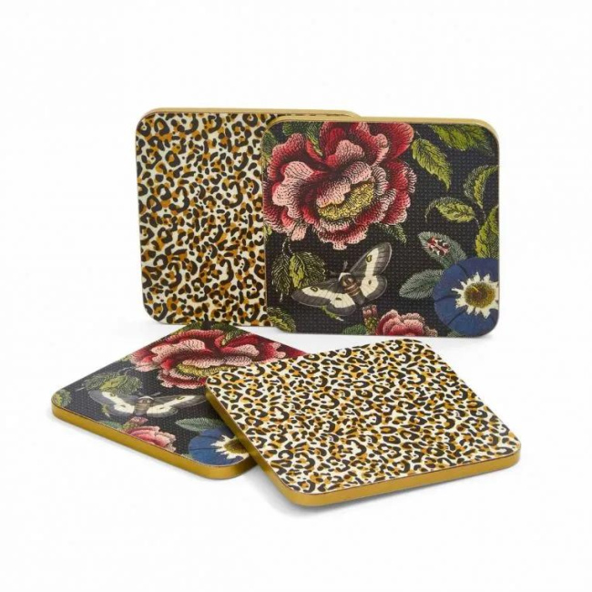 Creatures of Curiosity Set of 4 Coasters 10.5x10.5cm
