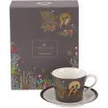 Filiżanka ze spodkiem Chelsea Sara Miller 200ml do herbaty Dark Grey - 2