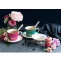 Filiżanka ze spodkiem Chelsea Sara Miller 200ml do herbaty Pink - 5