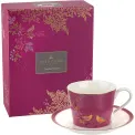Filiżanka ze spodkiem Chelsea Sara Miller 200ml do herbaty Pink - 2