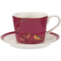 Chelsea Sara Miller Cup with Saucer 200ml for Tea Pink