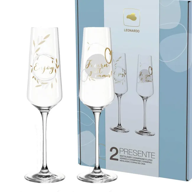 Komplet 2 kieliszków Presente 280ml do szampana Enjoy