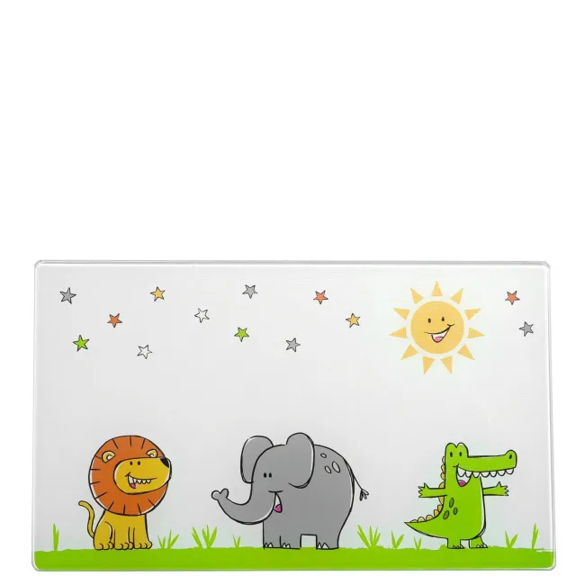 Deska szklana Lion, Crocodile, Elephant 25x15cm Bambini - 1