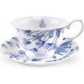 Botanic Blue Cup with Saucer 170ml for Tea - 1