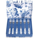Set of 6 Forks Botanic Blue 15cm - 3