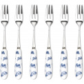 Set of 6 Forks Botanic Blue 15cm - 1