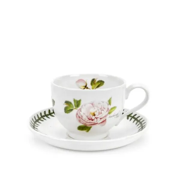 Filiżanka ze spodkiem Botanic Roses 200ml do herbaty Scarborough Fair