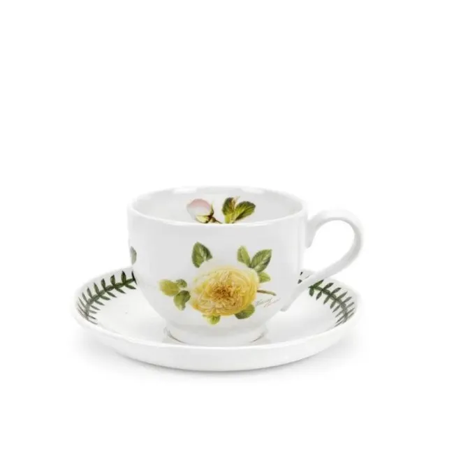 Filiżanka ze spodkiem Botanic Roses 200ml do herbaty Teasing Georgia