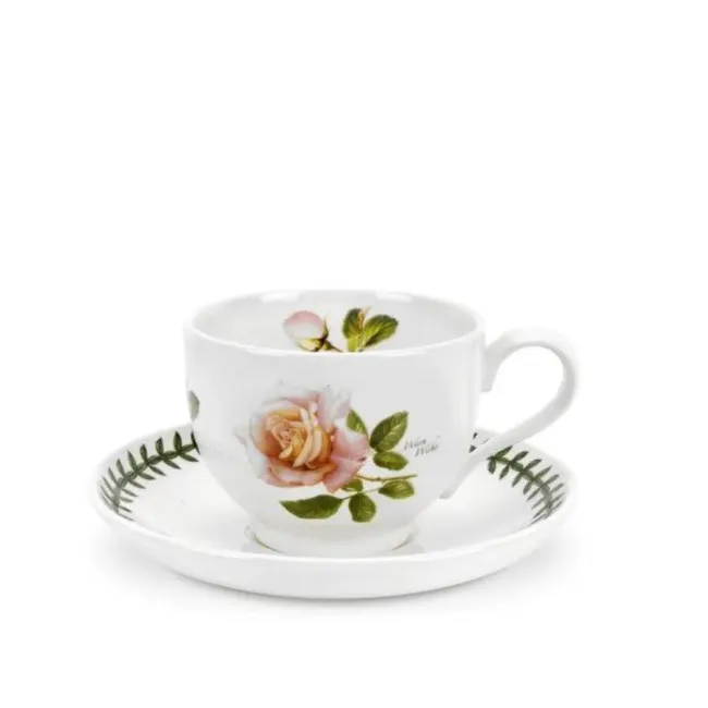 Filiżanka ze spodkiem Botanic Roses 200ml do herbaty Warm Wishes