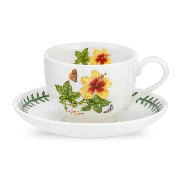 Filiżanka ze spodkiem Exotic Botanic Garden 200ml do herbaty Hawaiian Hibiscus