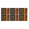 Set of 6 Placemats 30.5x23cm - Archive Books - 1