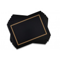 Set of 6 Placemats 30.5x23cm - Black Classic