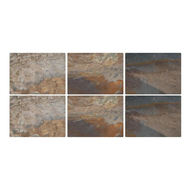 Set of 6 Placemats 30.5x23cm - Earth Slate