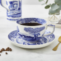 Blue Italian 560ml Coffee Cup with Saucer - 2