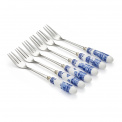 Set of 6 Blue Italian 15cm Forks - 1