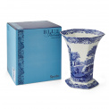 Blue Italian 28cm Hexagonal Vase - 3