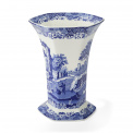 Blue Italian 28cm Hexagonal Vase - 1