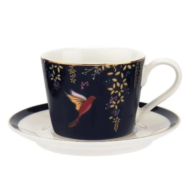 Filiżanka ze spodkiem Chelsea Sara Miller 110ml do espresso Navy - 1